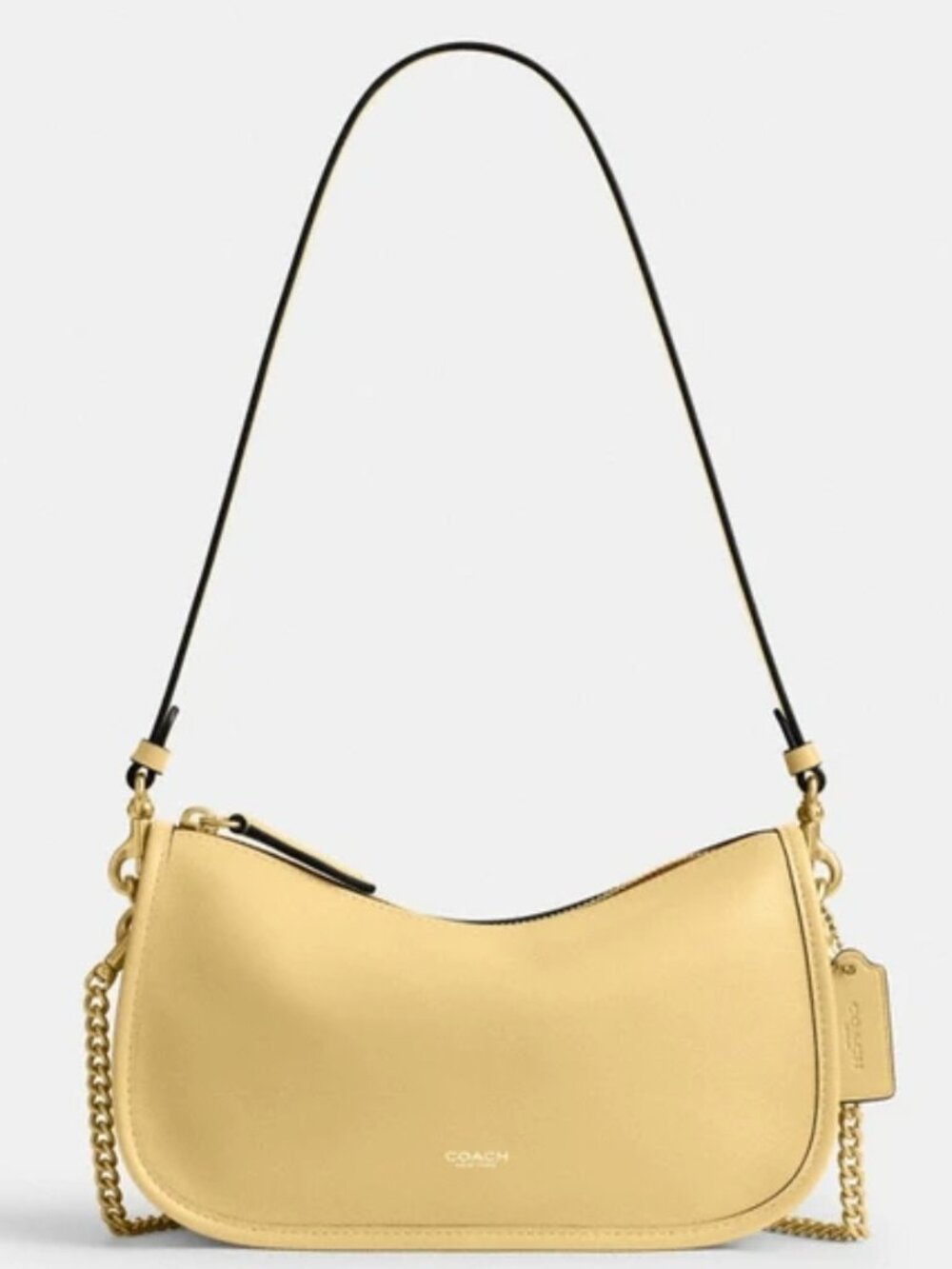 NWT ✅ COACH Waverly Leather Shoulder Bag #CCC36  Vanilla / Brass 3 Straps ⭐ NWT